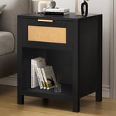 Hoxton Room Alira Rattan 1 Drawer Bedside Table