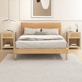 Hoxton Room Alira Rattan 1 Drawer Bedside Table