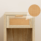 Hoxton Room Alira Rattan 1 Drawer Bedside Table