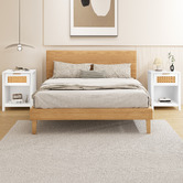 Hoxton Room Alira Rattan 1 Drawer Bedside Table