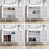 Hoxton Room Bexley Shoe Cabinet with Open Shelves