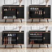 Hoxton Room Bexley Shoe Cabinet with Open Shelves