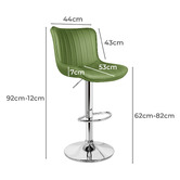 Hoxton Room Pettigrew Faux Leather Adjustable Bar Stools