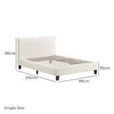 Hoxton Room White Kiana Boucle Bed