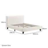Hoxton Room White Kiana Boucle Bed