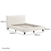 Hoxton Room White Kiana Boucle Bed