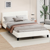 Hoxton Room White Kiana Boucle Bed