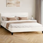Hoxton Room White Kiana Boucle Bed