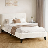 Hoxton Room White Kiana Boucle Bed