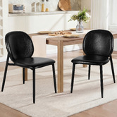 Hoxton Room Dorado Faux Leather Dining Chairs