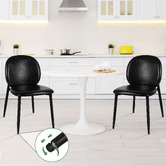 Hoxton Room Dorado Faux Leather Dining Chairs