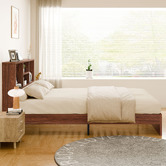 Hoxton Room Tommy Platform Bed with Bookcase Headboard
