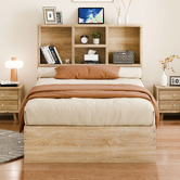 Hoxton Room Tommy Platform Bed with Bookcase Headboard