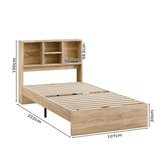 Hoxton Room Tommy Platform Bed with Bookcase Headboard