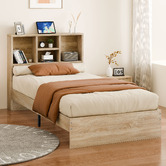 Hoxton Room Tommy Platform Bed with Bookcase Headboard