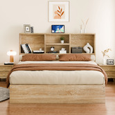 Hoxton Room Tommy Platform Bed with Bookcase Headboard