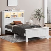 Hoxton Room Diaz Platform Bed with LED Storage Bedhead