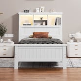 Hoxton Room Diaz Platform Bed with LED Storage Bedhead