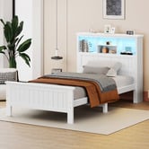 Hoxton Room Diaz Platform Bed with LED Storage Bedhead