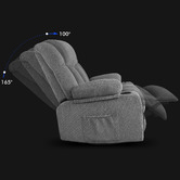 Hoxton Room Hannah Corduroy Heated Massage Swivel Recliner Chair