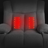 Hoxton Room Hannah Corduroy Heated Massage Swivel Recliner Chair