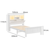 Hoxton Room Diaz Platform Bed with LED Storage Bedhead
