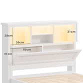 Hoxton Room Diaz Platform Bed with LED Storage Bedhead