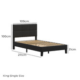 Hoxton Room Black Cassandra Upholstered Bed