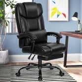 Hoxton Room Marius PU Leather Executive Chair with Footrest