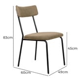 Hoxton Room Fargo Corduroy Dining Chairs