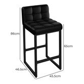 Hoxton Room 65cm Gunther Faux Leather Counter Stools