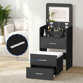 Hoxton Room 2 Piece Cassian LED Dressing Table &amp; Stool Set
