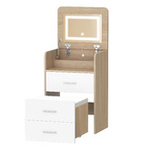 Hoxton Room 2 Piece Cassian LED Dressing Table &amp; Stool Set