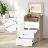 Hoxton Room 2 Piece Cassian LED Dressing Table &amp; Stool Set