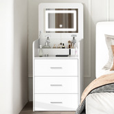 Hoxton Room 2 Piece Cassian LED Dressing Table &amp; Stool Set