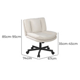 Hoxton Room Portham Upholstered Office Chair with Castors