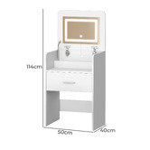 Hoxton Room 2 Piece Cassian LED Dressing Table &amp; Stool Set