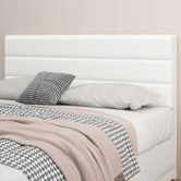 Hoxton Room White Alpine Boucle Gas Lift Storage Bed with LED