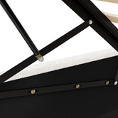 Hoxton Room White Alpine Boucle Gas Lift Storage Bed with LED