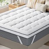 Hoxton Room Plush White Overfilled Mattress Topper