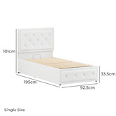 Hoxton Room White Hoyce Boucle Gas Lift Bed