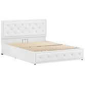 Hoxton Room White Hoyce Boucle Gas Lift Bed