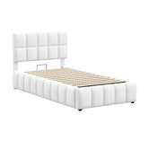 Hoxton Room White Ellie May Boucle Gas Lift Storage Bed Frame