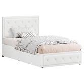 Hoxton Room White Hoyce Boucle Gas Lift Bed