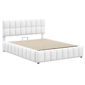 Hoxton Room White Ellie May Boucle Gas Lift Storage Bed Frame