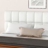 Hoxton Room White Ellie May Boucle Gas Lift Storage Bed Frame