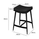 Hoxton Room 66cm Orlean Faux Leather Counter Stools