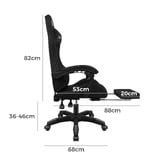 Hoxton Room Ralph LED Gaming Chair with Footrest