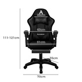 Hoxton Room Zed Faux Leather Gaming Chair with Footrest