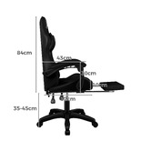 Hoxton Room Zed Faux Leather Gaming Chair with Footrest